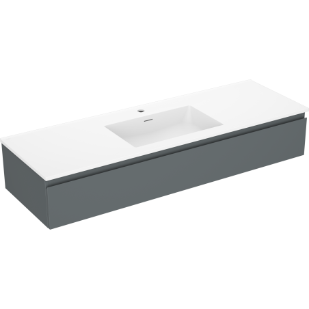 Mexen Orio mobile da bagno 140 cm con lavabo Otis, 1 cassetto, grafite opaco/bianco opaco - 91A10-14023-1-BF66-W18M01