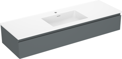 Mexen Orio mobile da bagno 140 cm con lavabo Otis, 1 cassetto, grafite opaco/bianco opaco - 91A10-14023-1-BF66-W18M01