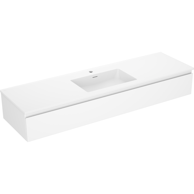 Mexen Orio meuble de salle de bain 160 cm avec lavabo Otis, 1 tiroir, blanc mat - 91A10-16023-1-BF01-W18M01