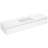 Mexen Orio badkamerkast 160 cm met Otis wastafel, 1 lade, wit mat - 91A10-16023-1-BF01-W18M01