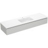 Mexen Orio badkamerkast 160 cm met wastafel Otis, 1 lade, grijs mat/wit mat - 91A10-16023-1-BF62-W18M01