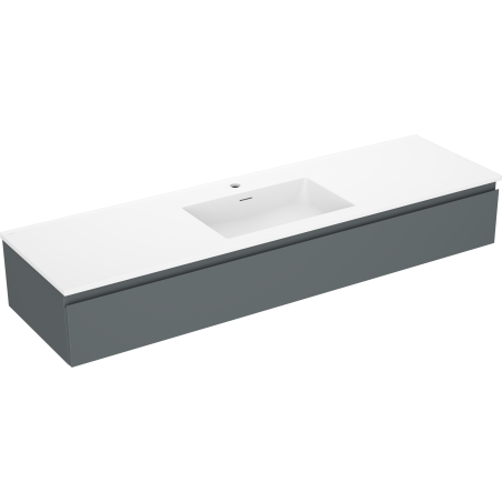 Mexen Orio mobile da bagno 160 cm con lavabo Otis, 1 cassetto, grafite opaco/bianco opaco - 91A10-16023-1-BF66-W18M01