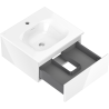 Mexen Orio mueble de baño de 50 cm con lavabo Vela, 1 cajón, blanco brillo - 91A10-05023-1-BF00-W23M00