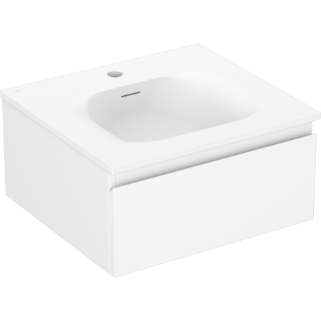 Mexen Orio mueble de baño de 50 cm con lavabo Vela, 1 cajón, blanco mate - 91A10-05023-1-BF01-W23M01