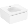 Mexen Orio mueble de baño de 50 cm con lavabo Vela, 1 cajón, blanco mate - 91A10-05023-1-BF01-W23M01