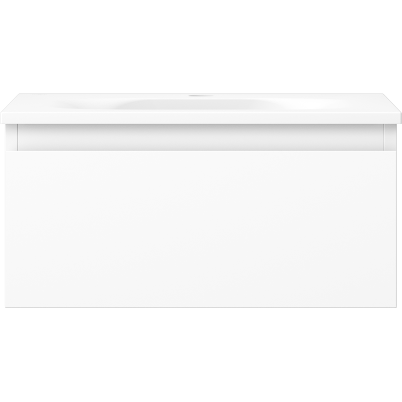 Mexen Orio mueble de baño de 50 cm con lavabo Vela, 1 cajón, blanco mate - 91A10-05023-1-BF01-W23M01