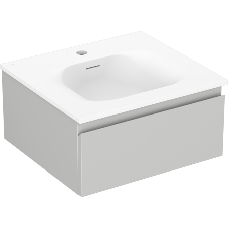 Mexen Orio Badezimmerschrank 50 cm mit Waschbecken Vela, 1 Schublade, Grau Matt/Weiß Matt - 91A10-05023-1-BF62-W23M01