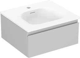 Mexen Orio Badezimmerschrank 50 cm mit Waschbecken Vela, 1 Schublade, Grau Matt/Weiß Matt - 91A10-05023-1-BF62-W23M01