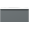 Mexen Orio Badezimmerschrank 50 cm mit Waschbecken Vela, 1 Schublade, Graphit matt/Weiß matt - 91A10-05023-1-BF66-W23M01