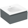 Mexen Orio mobiletto da bagno 50 cm con lavabo Vela, 1 cassetto, grafite opaco/bianco opaco - 91A10-05023-1-BF66-W23M01