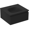 Mexen Orio Badezimmerschrank 50 cm mit Waschbecken Vela, 1 Schublade, schwarz matt - 91A10-05023-1-BF71-W23M71