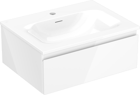 Mexen Orio 60 cm Bathroom Cabinet with Vela Sink, 1 Drawer, White Gloss - 91A10-06023-1-BF00-W23M00