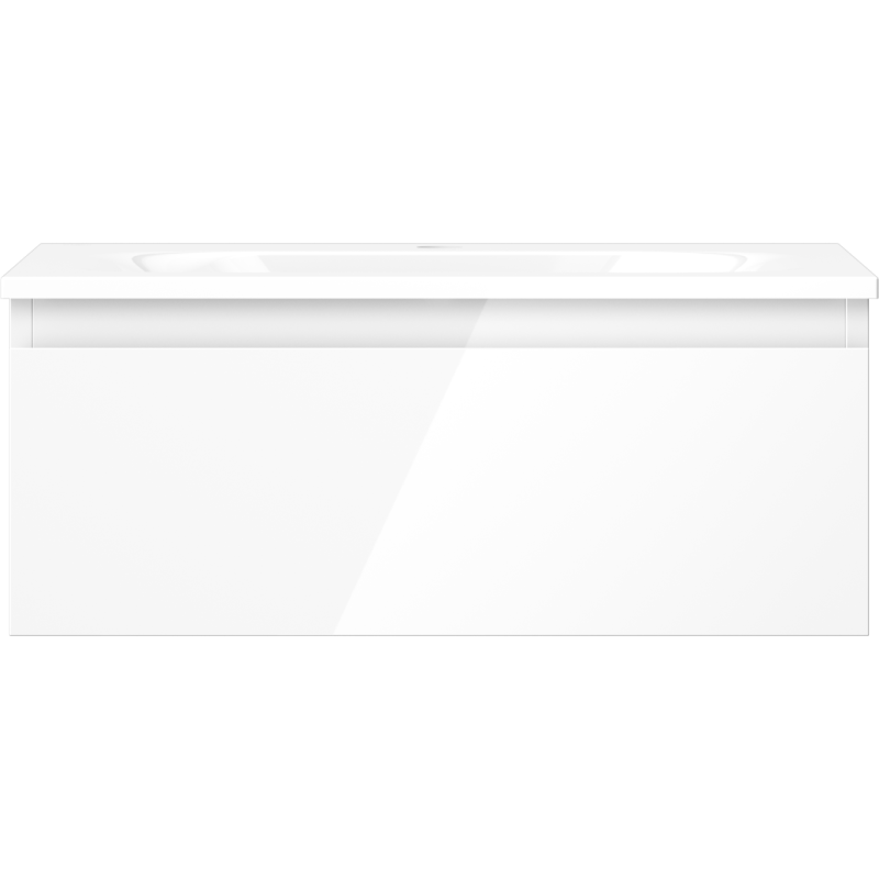Mexen Orio badkamerkast 60 cm met wastafel Vela, 1 lade, wit glanzend - 91A10-06023-1-BF00-W23M00