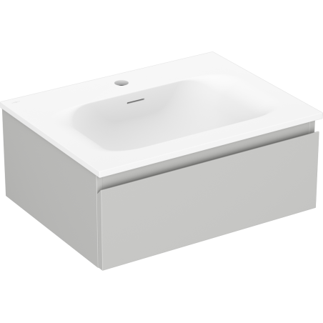 Mexen Orio armoire de salle de bains 60 cm avec lavabo Vela, 1 tiroir, gris mat/blanc mat - 91A10-06023-1-BF62-W23M01