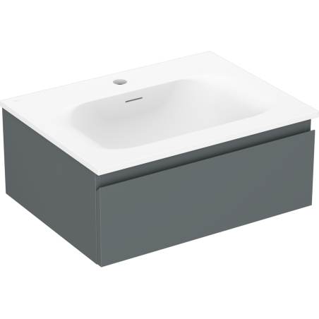 Mexen Orio mueble de baño 60 cm con lavabo Vela, 1 cajón, grafito mate/blanco mate - 91A10-06023-1-BF66-W23M01