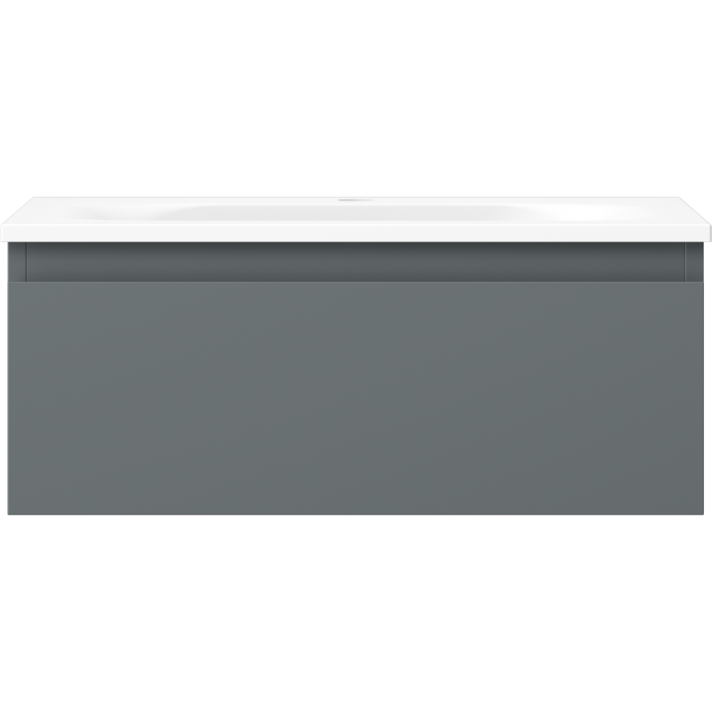 Mexen Orio 60 cm Bathroom Cabinet with Vela Sink, 1 Drawer, Matt Graphite/White Matt - 91A10-06023-1-BF66-W23M01