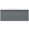 Mexen Orio Badezimmerschrank 60 cm mit Waschbecken Vela, 1 Schublade, grafit matt/weiß matt - 91A10-06023-1-BF66-W23M01