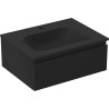 Mexen Orio armario de baño de 60 cm con lavabo Vela, 1 cajón, negro mate - 91A10-06023-1-BF71-W23M71