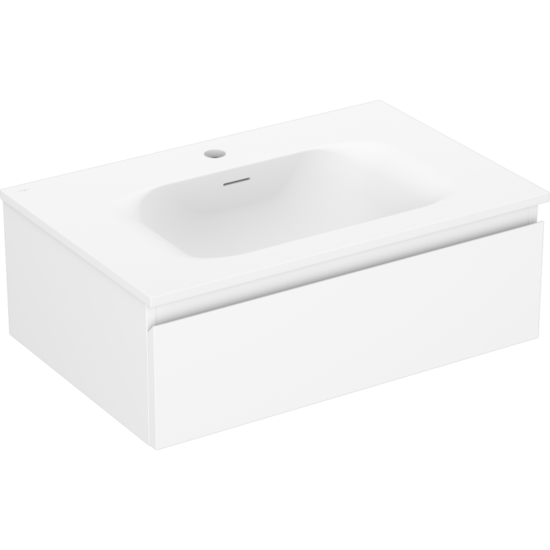 Mexen Orio badkamerkast 70 cm met wastafel Vela, 1 lade, wit mat - 91A10-07023-1-BF01-W23M01