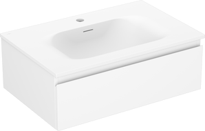Mexen Orio bathroom cabinet 70 cm with Vela washbasin, 1 drawer, white matte - 91A10-07023-1-BF01-W23M01