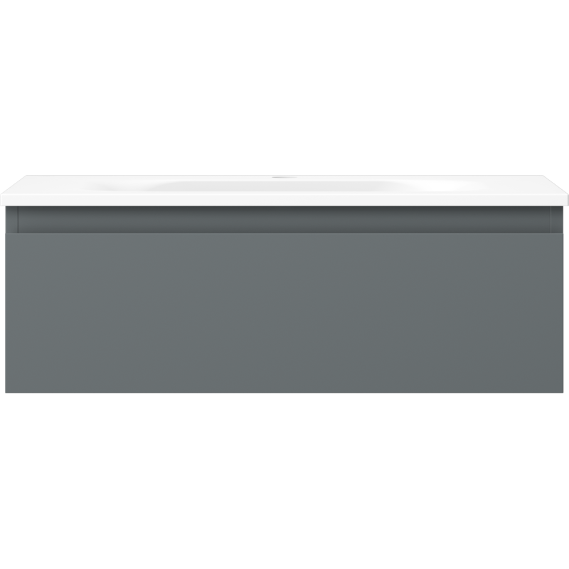 Mexen Orio bathroom cabinet 70 cm with Vela sink, 1 drawer, matte graphite/white matte - 91A10-07023-1-BF66-W23M01