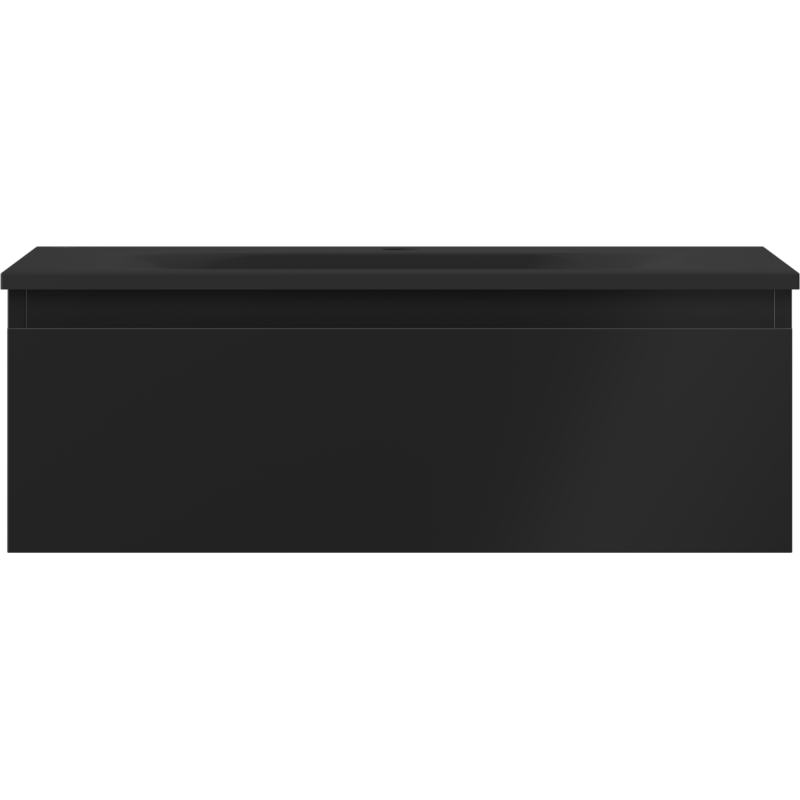 Mexen Orio gabinete de baño de 70 cm con lavabo Vela, 1 cajón, negro mate - 91A10-07023-1-BF71-W23M71