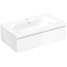 Mexen Orio badkamerkast 80 cm met wastafel Vela, 1 lade, wit glans - 91A10-08023-1-BF00-W23M00