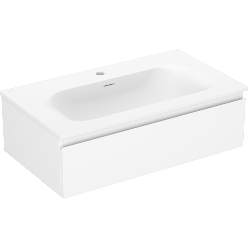 Mexen Orio armário de casa de banho 80 cm com lavatório Vela, 1 gaveta, branco mate - 91A10-08023-1-BF01-W23M01