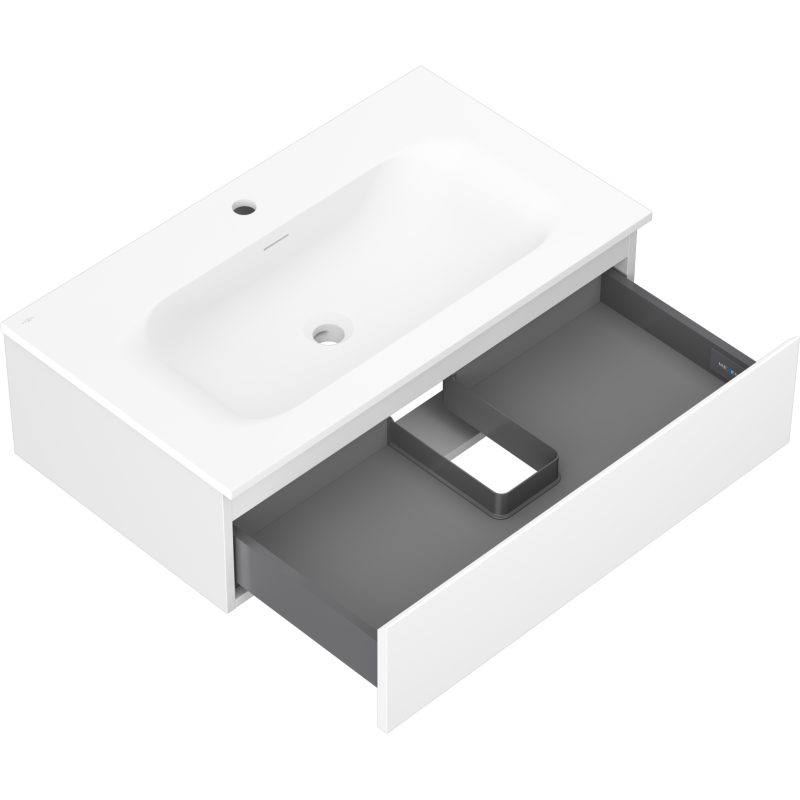 Mexen Orio armadietto da bagno 80 cm con lavabo Vela, 1 cassetto, bianco opaco - 91A10-08023-1-BF01-W23M01