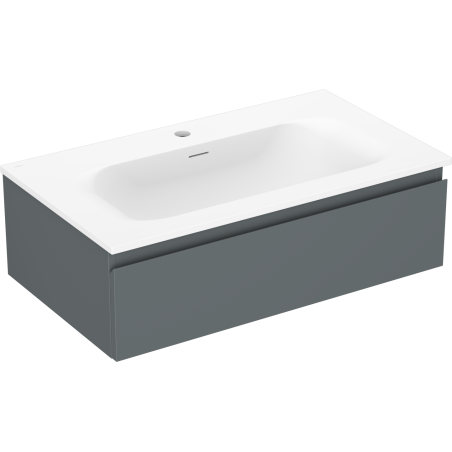 Mexen Orio meuble de salle de bain 80 cm avec lavabo Vela, 1 tiroir, graphite mat/blanc mat - 91A10-08023-1-BF66-W23M01