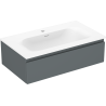Mexen Orio armario de baño de 80 cm con lavabo Vela, 1 cajón, grafito mate/blanco mate - 91A10-08023-1-BF66-W23M01