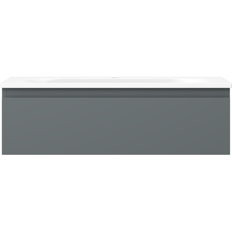 Mexen Orio badkamerkast 80 cm met wastafel Vela, 1 lade, grafiet mat/wit mat - 91A10-08023-1-BF66-W23M01