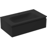 Mexen Orio Badezimmerschrank 80 cm mit Waschbecken Vela, 1 Schublade, schwarz matt - 91A10-08023-1-BF71-W23M71
