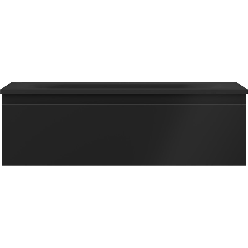 Mexen Orio gabinete de baño 80 cm con lavabo Vela, 1 cajón, negro mate - 91A10-08023-1-BF71-W23M71