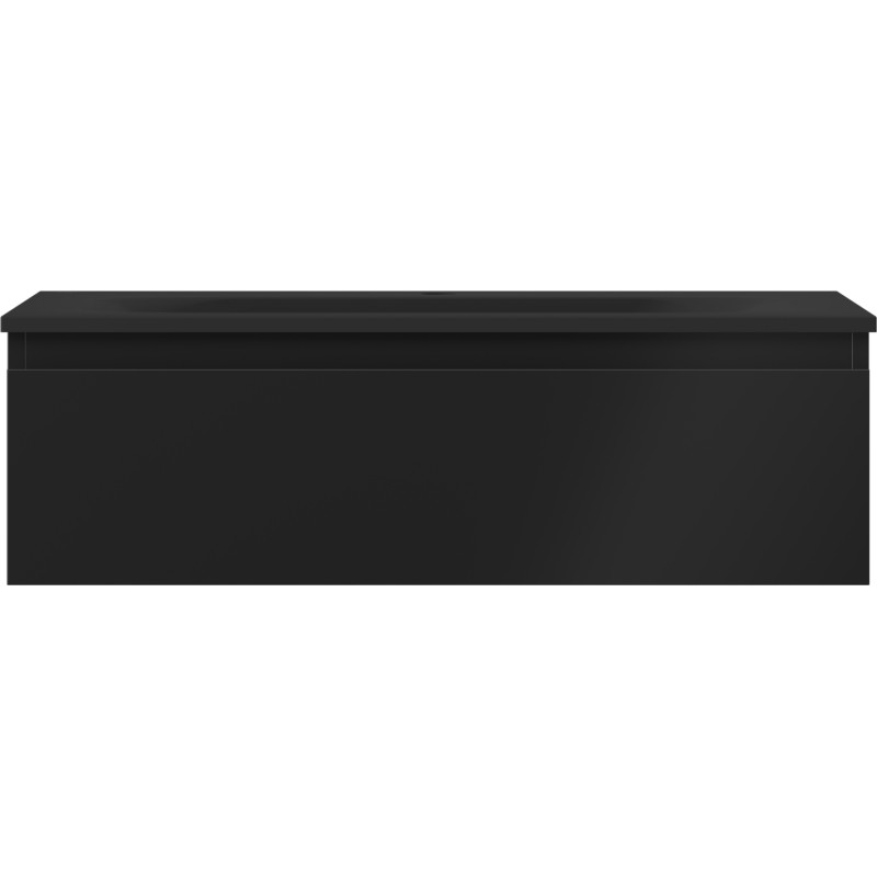 Mexen Orio szafka łazienkowa 80 cm z umywalką Vela, 1 szuflada, czarna mat - 91A10-08023-1-BF71-W23M71