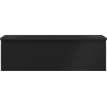 Mexen Orio badkamerkast 80 cm met Vela wastafel, 1 lade, zwart mat - 91A10-08023-1-BF71-W23M71
