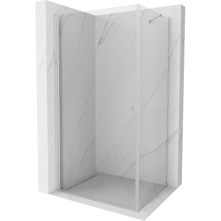 Mexen Pretoria 80 x 70 cm Hinged Shower Enclosure, Transparent, Chrome - 852-080-070-01-00