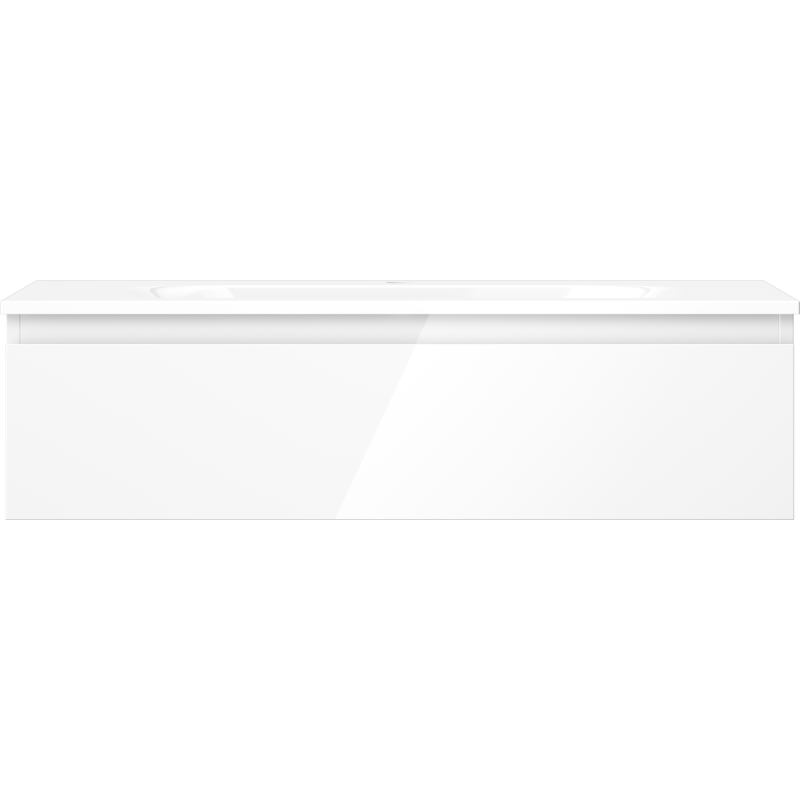 Mexen Orio badkamerkast 90 cm met wastafel Vela, 1 lade, wit glans - 91A10-09023-1-BF00-W23M00