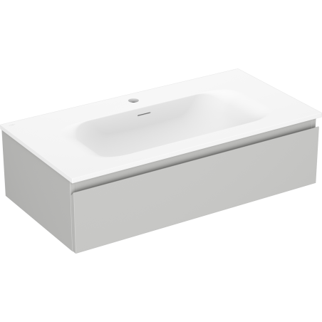 Mexen Orio armoire de salle de bain 90 cm avec lavabo Vela, 1 tiroir, gris mat/blanc mat - 91A10-09023-1-BF62-W23M01