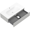 Mexen Orio armoire de salle de bain 90 cm avec lavabo Vela, 1 tiroir, gris mat/blanc mat - 91A10-09023-1-BF62-W23M01