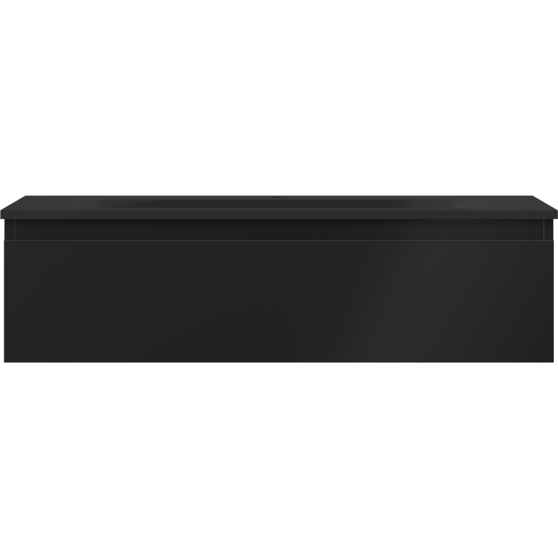 Mexen Orio Badezimmerunterschrank 90 cm mit Waschbecken Vela, 1 Schublade, schwarz matt - 91A10-09023-1-BF71-W23M71