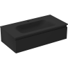 Mexen Orio Badezimmerschrank 90 cm mit Waschbecken Vela, 1 Schublade, schwarz matt - 91A10-09023-1-BF71-W23M71