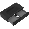 Mexen Orio meuble de salle de bain 90 cm avec lavabo Vela, 1 tiroir, noir mat - 91A10-09023-1-BF71-W23M71