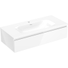 Mexen Orio 100 cm Bathroom Cabinet with Vela Sink, 1 Drawer, White Gloss - 91A10-10023-1-BF00-W23M00