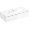 Mexen Orio gabinete de baño 100 cm con lavabo Vela, 1 cajón, blanco brillo - 91A10-10023-1-BF00-W23M00