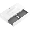 Mexen Orio 100 cm Bathroom Cabinet with Vela Sink, 1 Drawer, White Gloss - 91A10-10023-1-BF00-W23M00