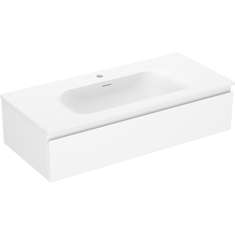 Mexen Orio mobile da bagno 100 cm con lavabo Vela, 1 cassetto, bianco opaco - 91A10-10023-1-BF01-W23M01
