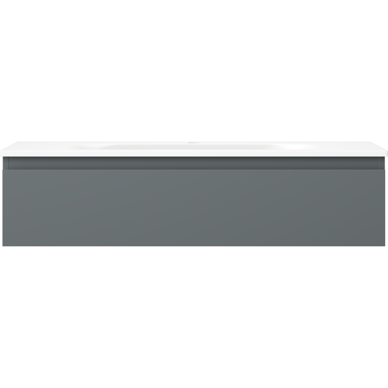 Mexen Orio badkamerkast 100 cm met wastafel Vela, 1 lade, mat grafiet/wit mat - 91A10-10023-1-BF66-W23M01