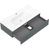 Mexen Orio meuble de salle de bain 100 cm avec lavabo Vela, 1 tiroir, graphite mat/blanc mat - 91A10-10023-1-BF66-W23M01