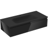 Mexen Orio Bathroom Cabinet 100 cm with Vela Washbasin, 1 Drawer, Black Gloss/Black Matte - 91A10-10023-1-BF70-W23M71